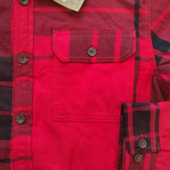 The North Face Campshire Sherpa Lined Flannel Shirt Jacket Red Black Plaid